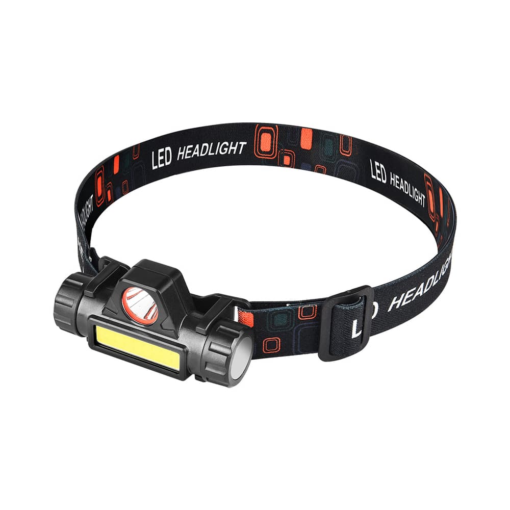 Factory Price  Xpe Headlamp Usb Charging Cob Head Lamp Torch Light Stepless Dimming Headlight Flashlight  Fishing Camping Hiking