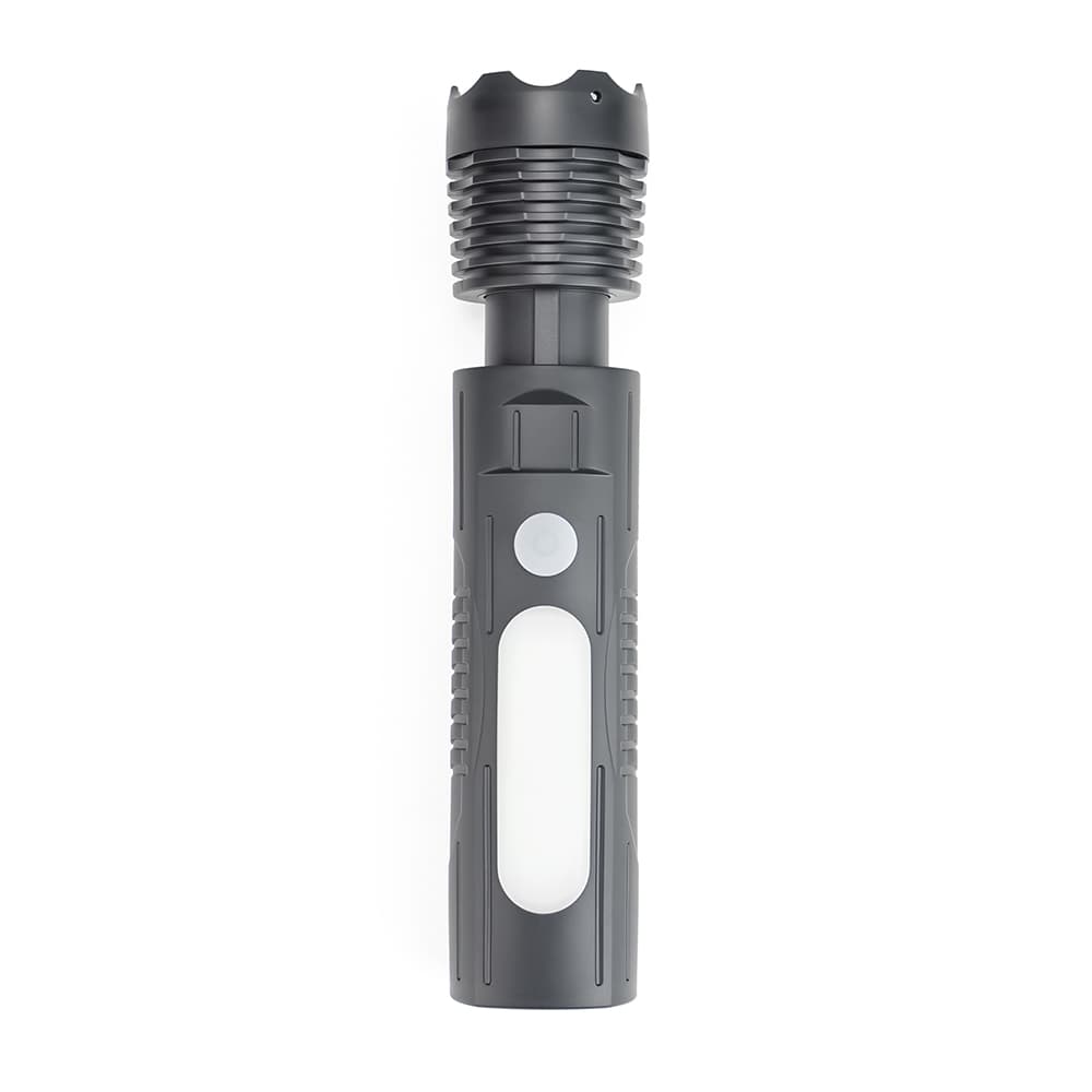 Outdoor Torch Lights ABS Material LED COB Telescopic Zoom Flashlight AAA Dry Battery Type With Side Light for Hiking & Camping