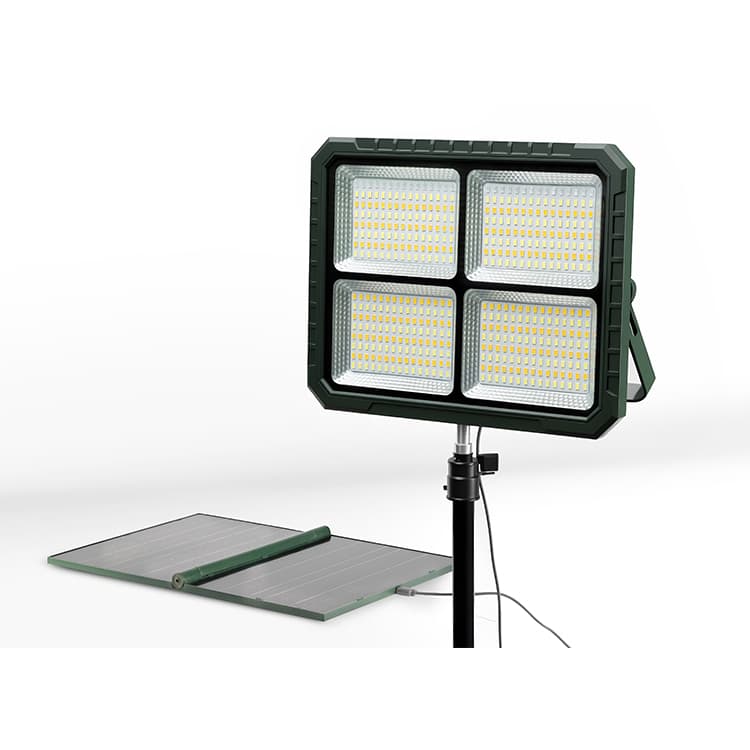 50W 100W 200W Solar Flood Light Replaceable Battery Phone Charger LED ABS Lamp Body IP65 Remote Control Adjustable 2-Year