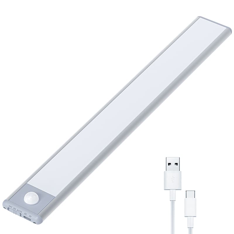 Modern Slim Cabinet Lights Magnetic USB Rechargeable PIR Sensor Night Light for Bedroom LED Cabinet Lights