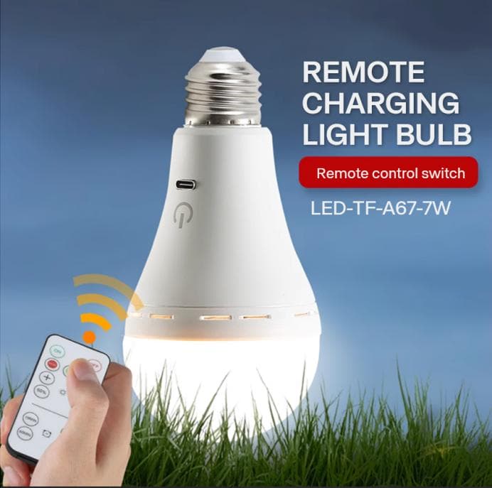 Portable LED Emergency Bulb E27 A67 High Brightness with Rechargeable for Outdoor Camping Rechargeable Bulb Led