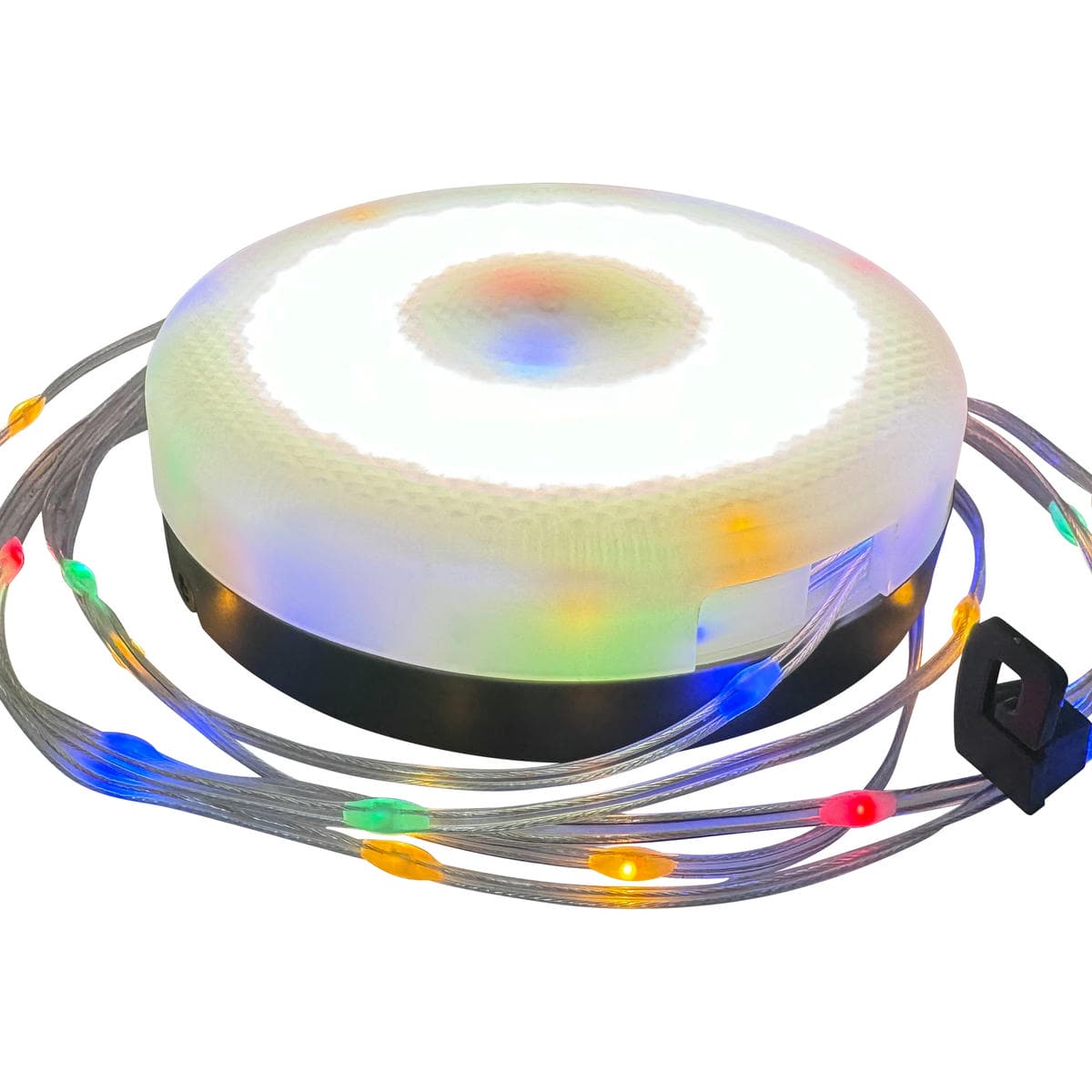 Decorative Solar LED Camping Light with 10m String Light Remote Control Rechargeable LED Camping Light with Ambient Light String