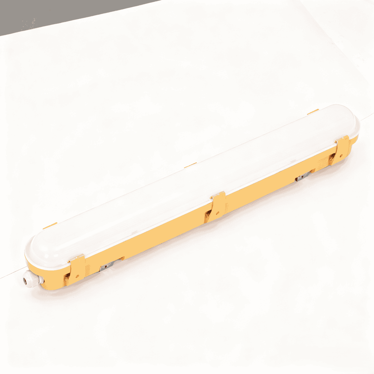 UK Market Hot-selling Yellow Bottom LED Tri-proof Light Garage AC 100-240V 20-70W 120lm/w Ra80 CRI 3-Year Warranty CE RoHS IP65
