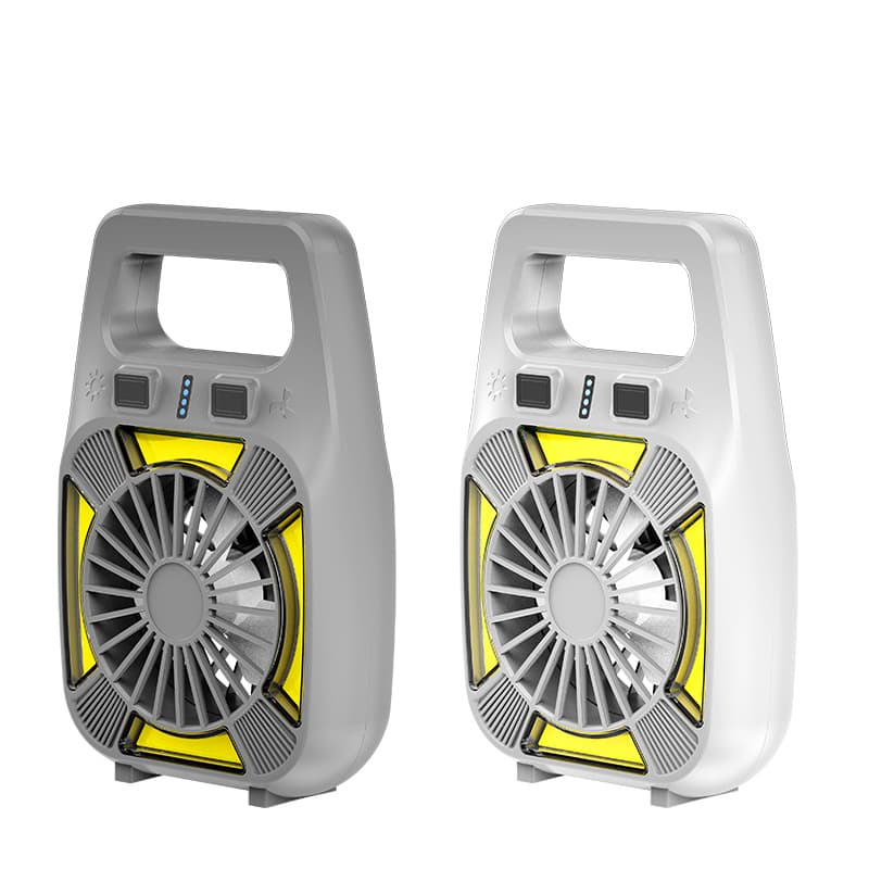 New Outdoor l Type-c Rechargeable Camping Lamp Portable Fan LED Lamp Power Display, Camping Lamp with Handle Flashlight
