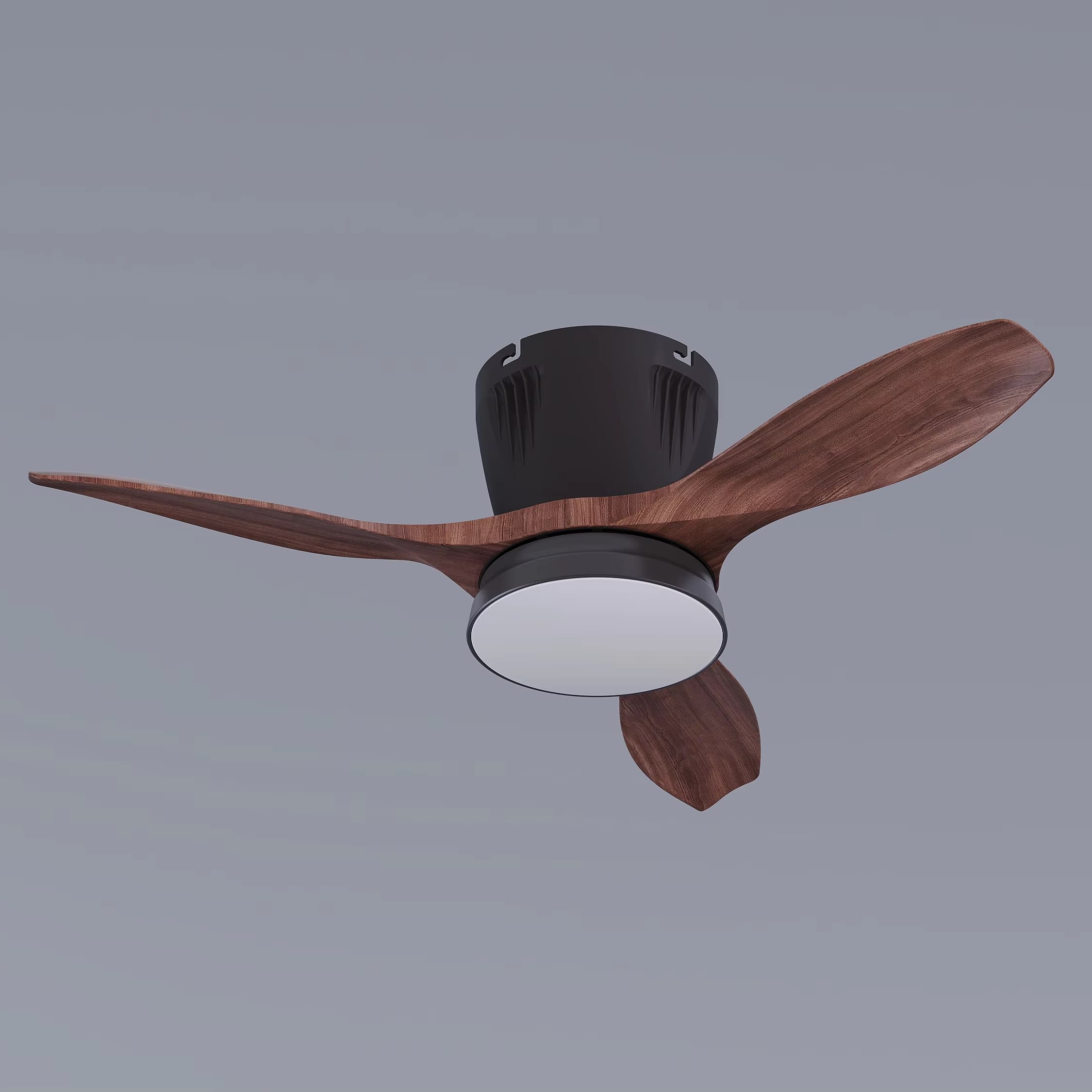 Factory Direct Modern White Black Ceiling Fan LED Light 3-Blade DC Motor ABS Remote Control Dimmable for Bedroom Living Room