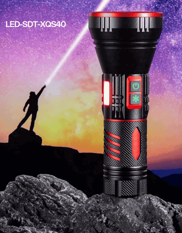 Long Lasting and High Brightness LED Flashlight with Multifunction for Outdoor Expedition LED Torch Light