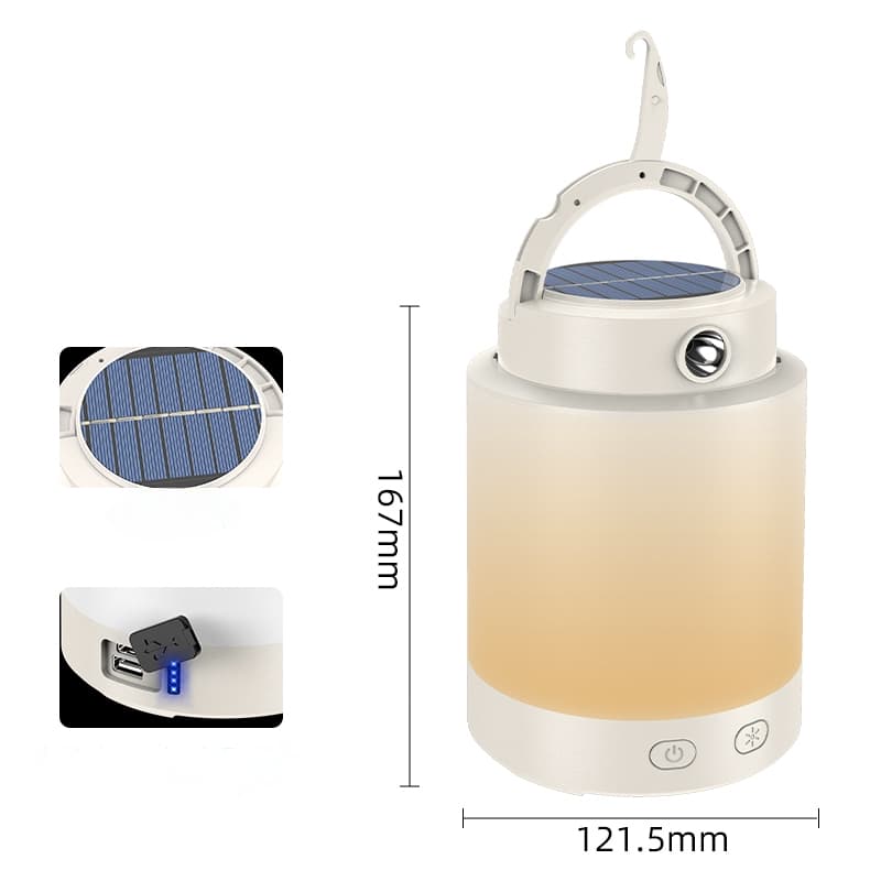 NEW Design Solar Camping Light with Handle Separable Light CCT+RGB Adjusted and Rechargeable LED Solar Camping Light Outdoor