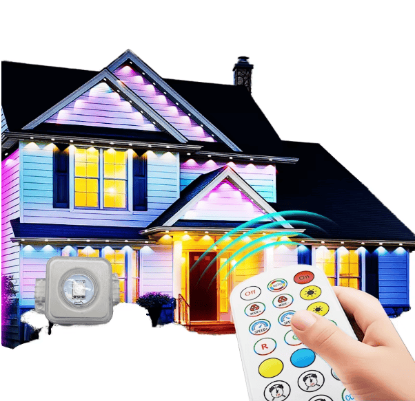 24V Safety Voltage Outdoor RGB LED Eaves Lights Energy Saving Smart Christmas Holiday Lights IP67 Rating 15M/30M 2-Year Warranty