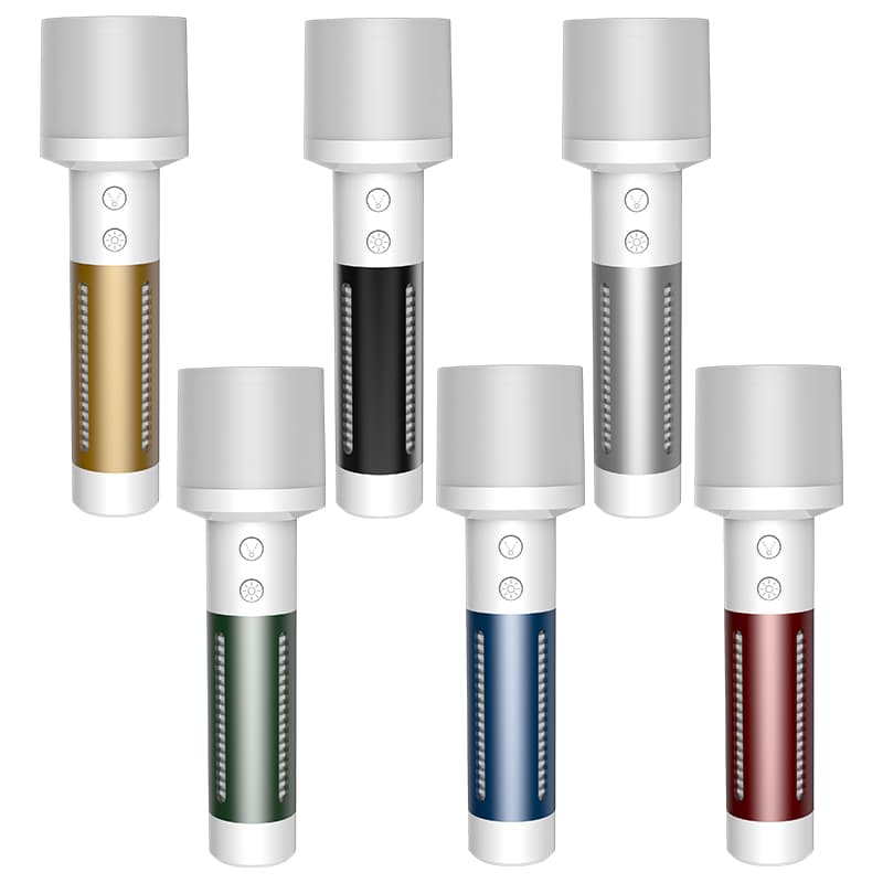 Rechargeable USB LED Torch Several Color Waterproof ABS Pocket Flashlight for Outdoor Emergencies & Camping