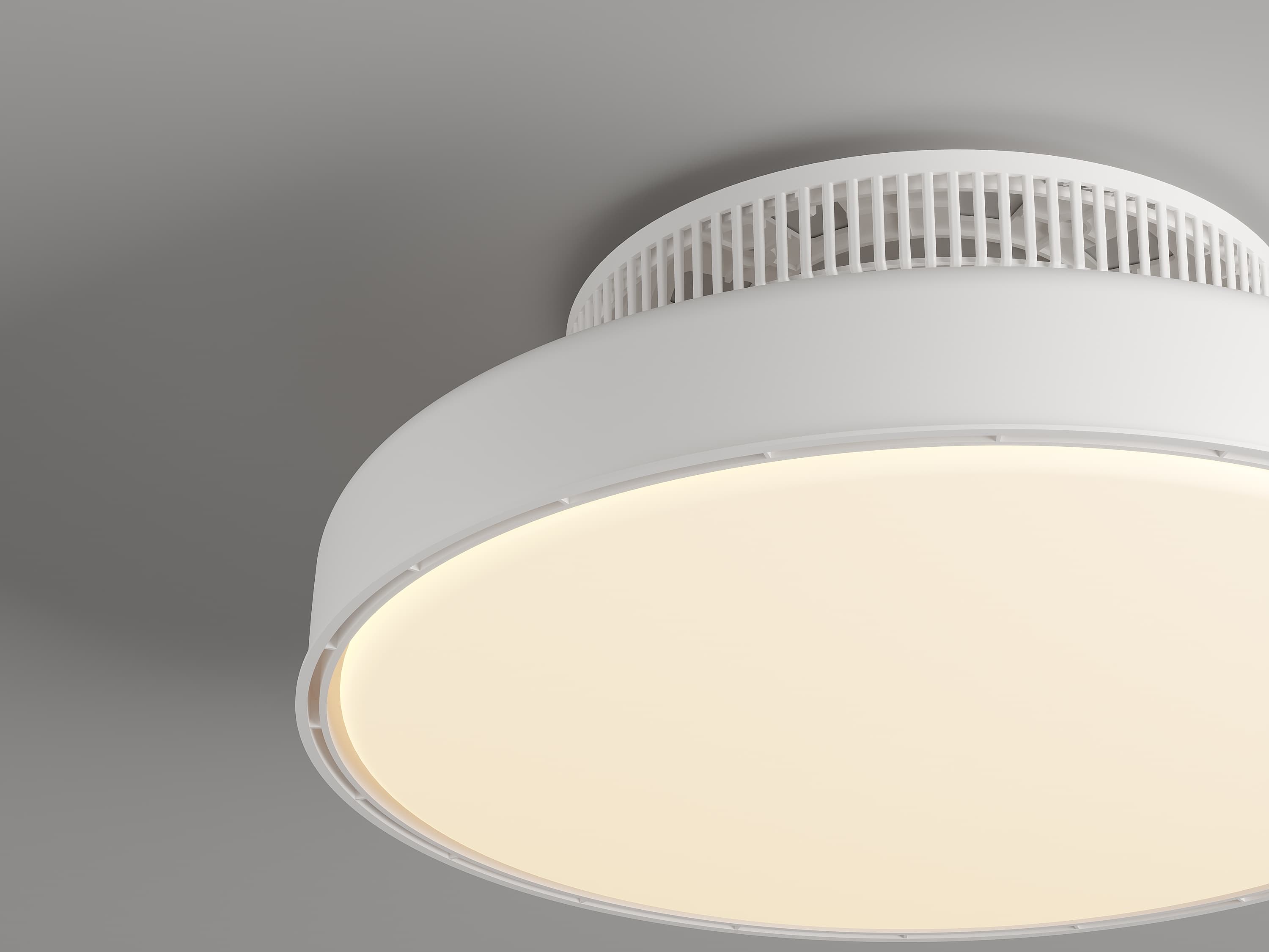 Turbine Bladeless Fan Light with Simple Design Without Fan Blades for Indoor Bedroom and Hotel LED Ceiling Fan Light