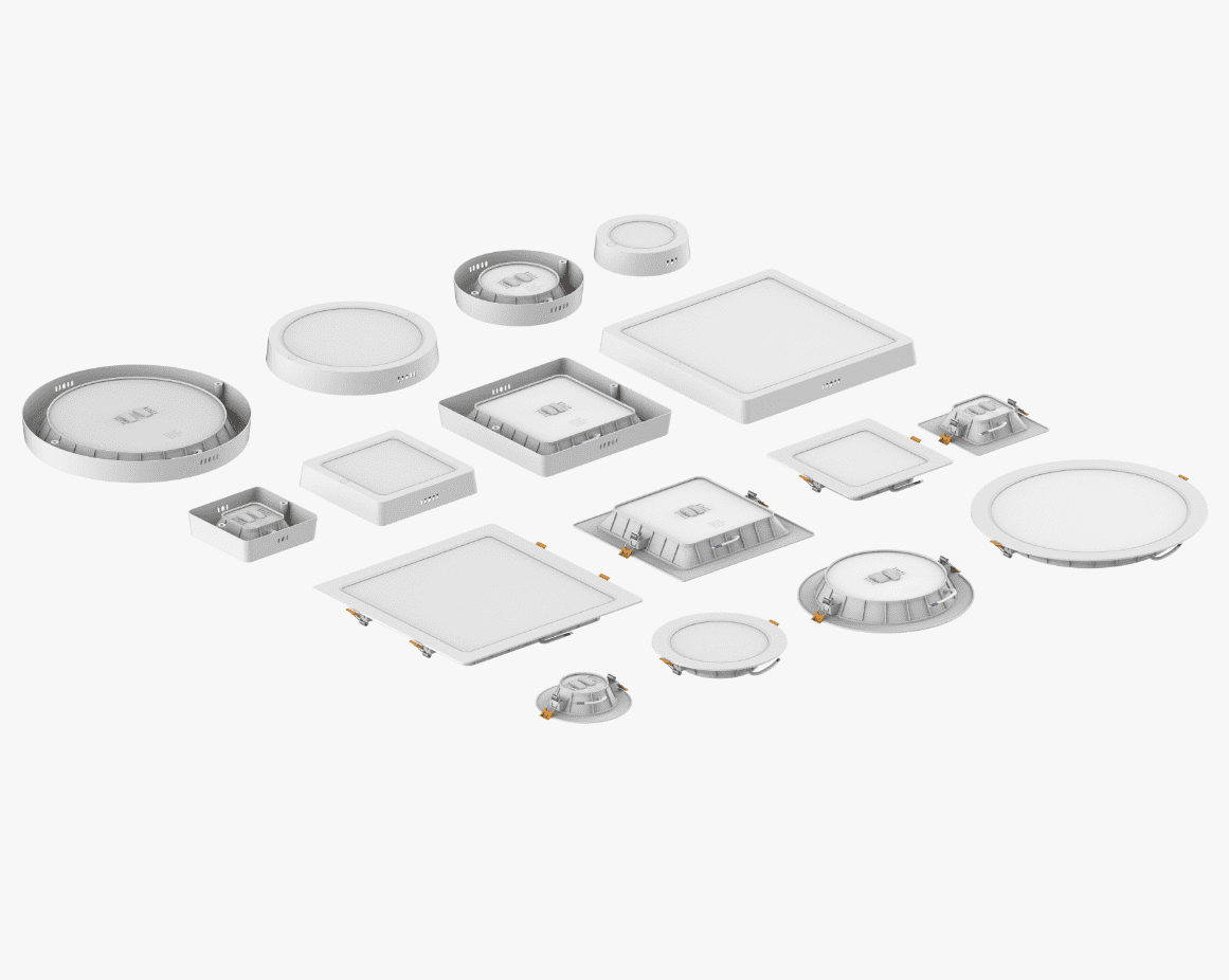 Whole Series LED Panel Light with CCT&Power Adjusted Office and Bedroom AC180-265V LED Panel Light