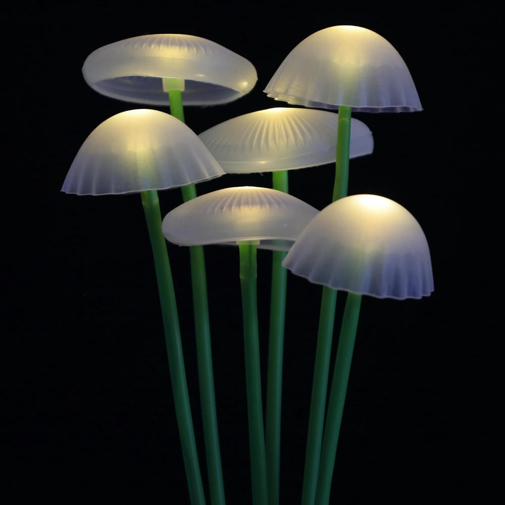 Everstar Waterproof Solar LED Jellyfish Lamp for Outdoor Garden Balcony Camping Fiber Optic Mushroom Floor Decorative Lawn Light
