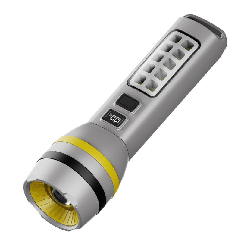 Everstar LED Torch Camping Light Digital Battery Display ABS 18650 Waterproof IP65 Type-C Rechargeable Flood Beam SOS/Flashing