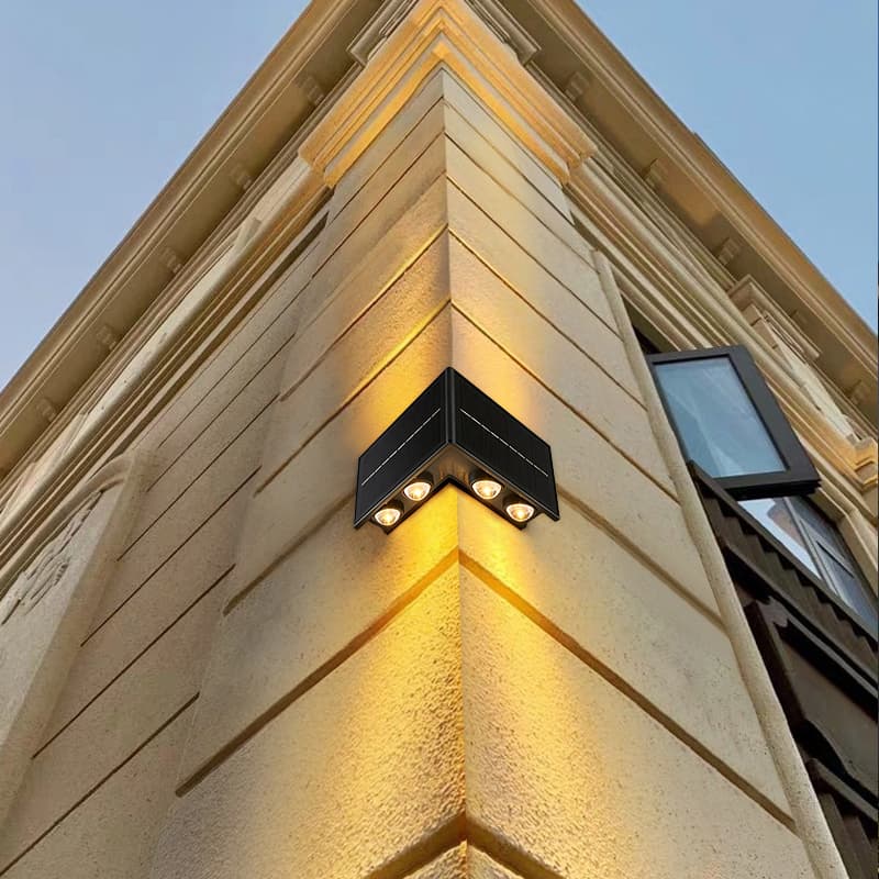 Everstar Morden New Outdoor up and Down LED Solar Wall Light IP54 Waterproof with ABS for Garden Application Wall Washer Lights