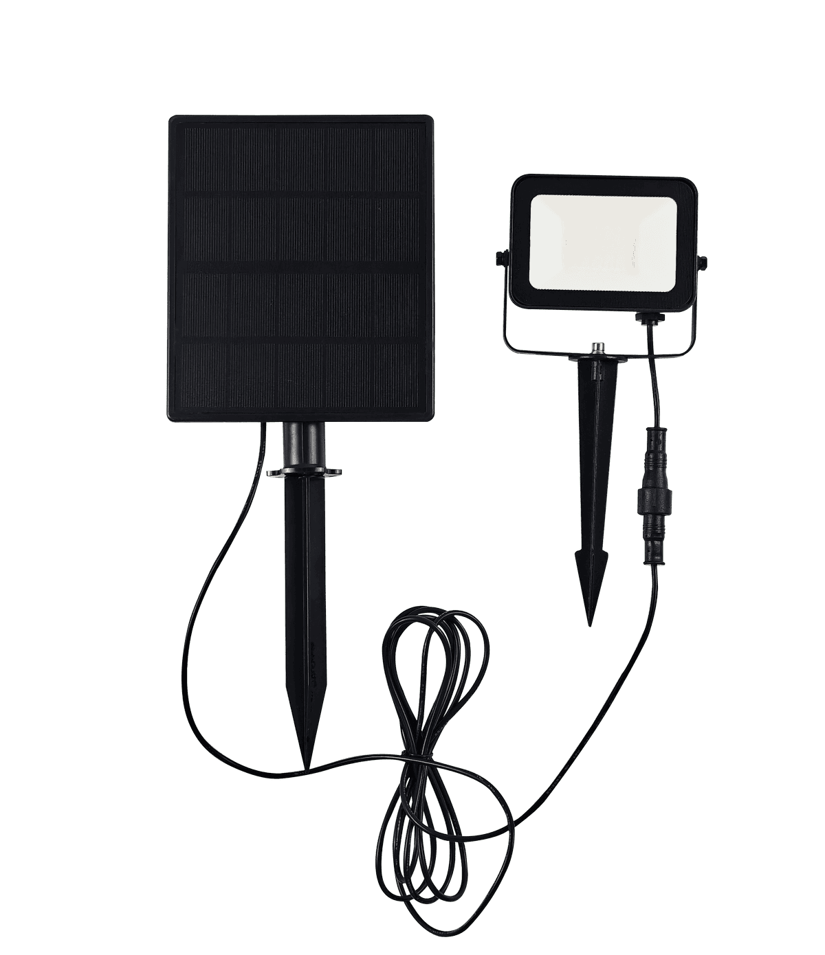 Everstar LED Solar Small Garden Flood Light IP54 Waterproof High Brightness Dimmable Aluminum+Glass Floor Mounted Easy Install