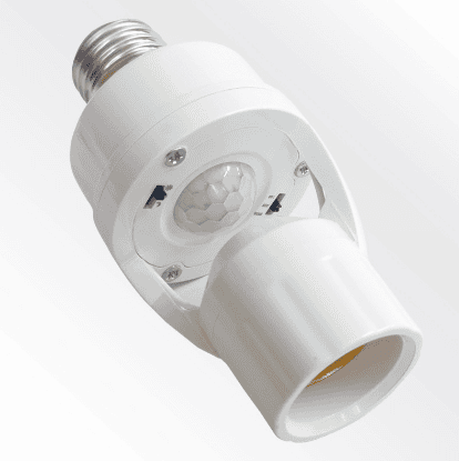 E27 Screw Lampholder ABS Smart Infrared Sensor Easy Install 3 Modes Darker Brighter All Day 300s 16s Adjustable Time Delay