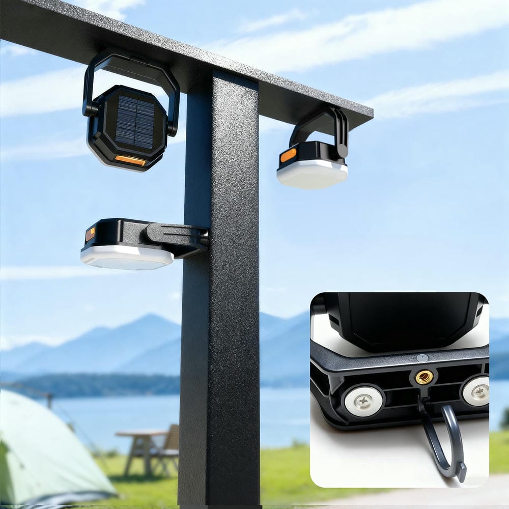 USB Rechargeable LED IP65 Waterproof Portable Work Lamp Magnetic Hook Rotating Stand Dimmable Feature for Workshop Emergency Use
