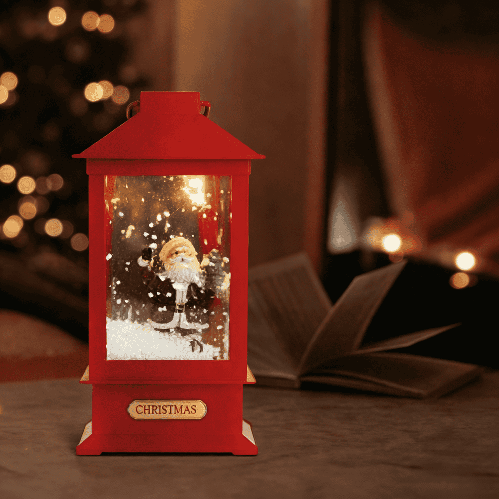 Wholesale Factory Price LED Christmas Lantern 8 Music Songs Santa Claus Snow Gift Ornaments Decoration Crafts Outdoor