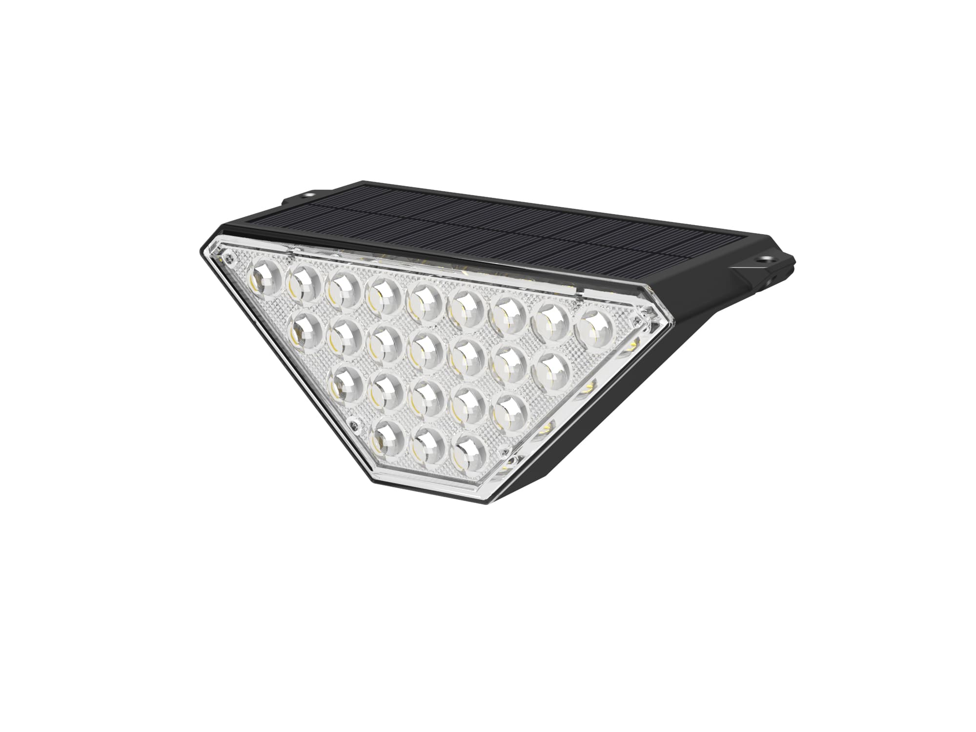 Everstar Modern LED Plastic Waterproof Outdoor Solar Stair & Step Light Triangular for Patio Porches Paths Water-Resistant