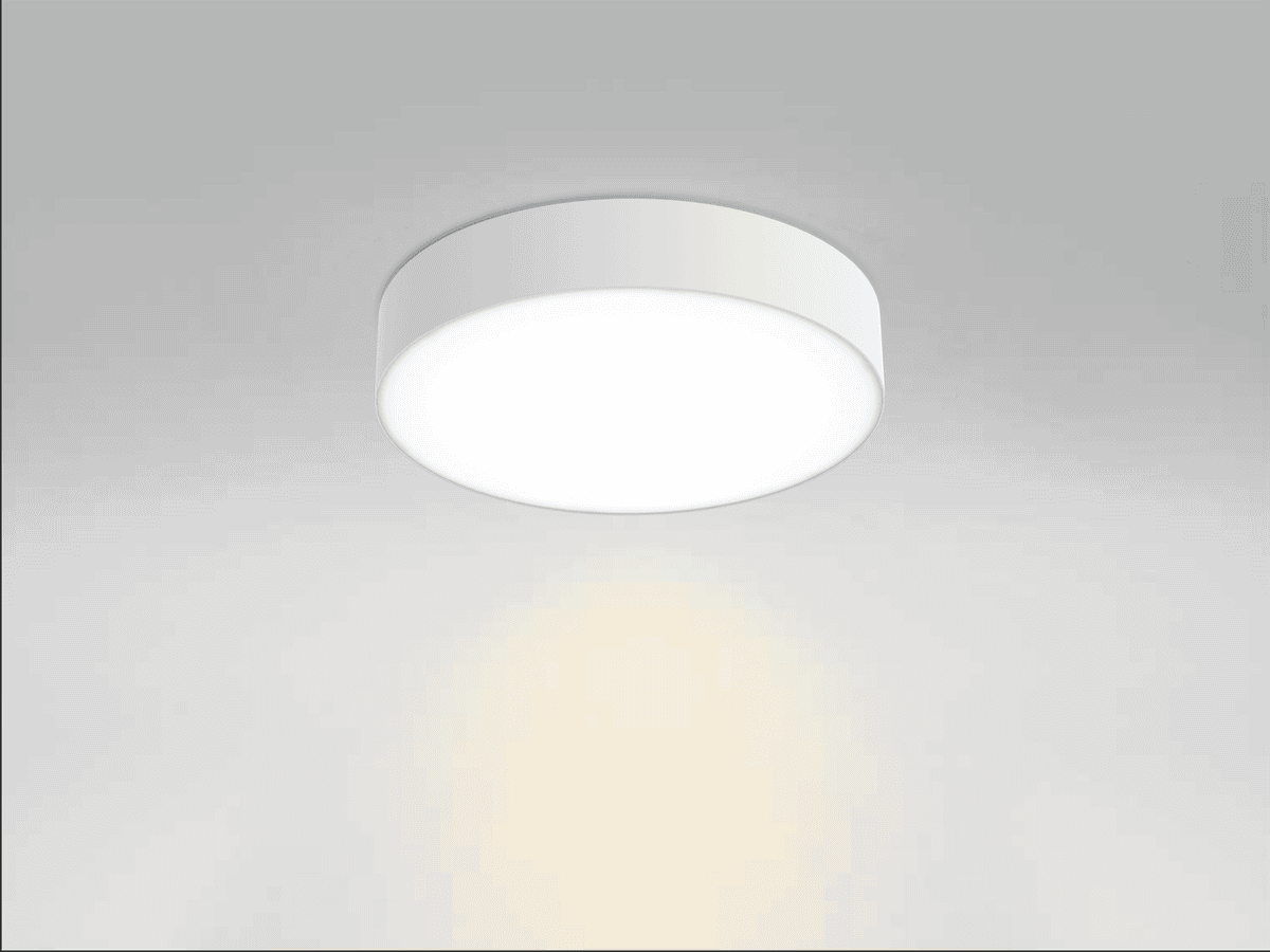 Everstar 12W/18W/24W 3CCT Power Adjustable Surface Mounted Industrial Design LED Panel Downlight Plastic Lamp for Office Lights