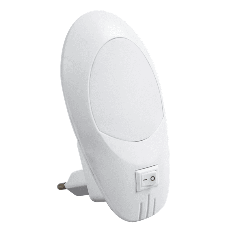 LED 0.6W White Night Light for Bedroom Modern Design with 220V Europe Plug and Switch 6000K
