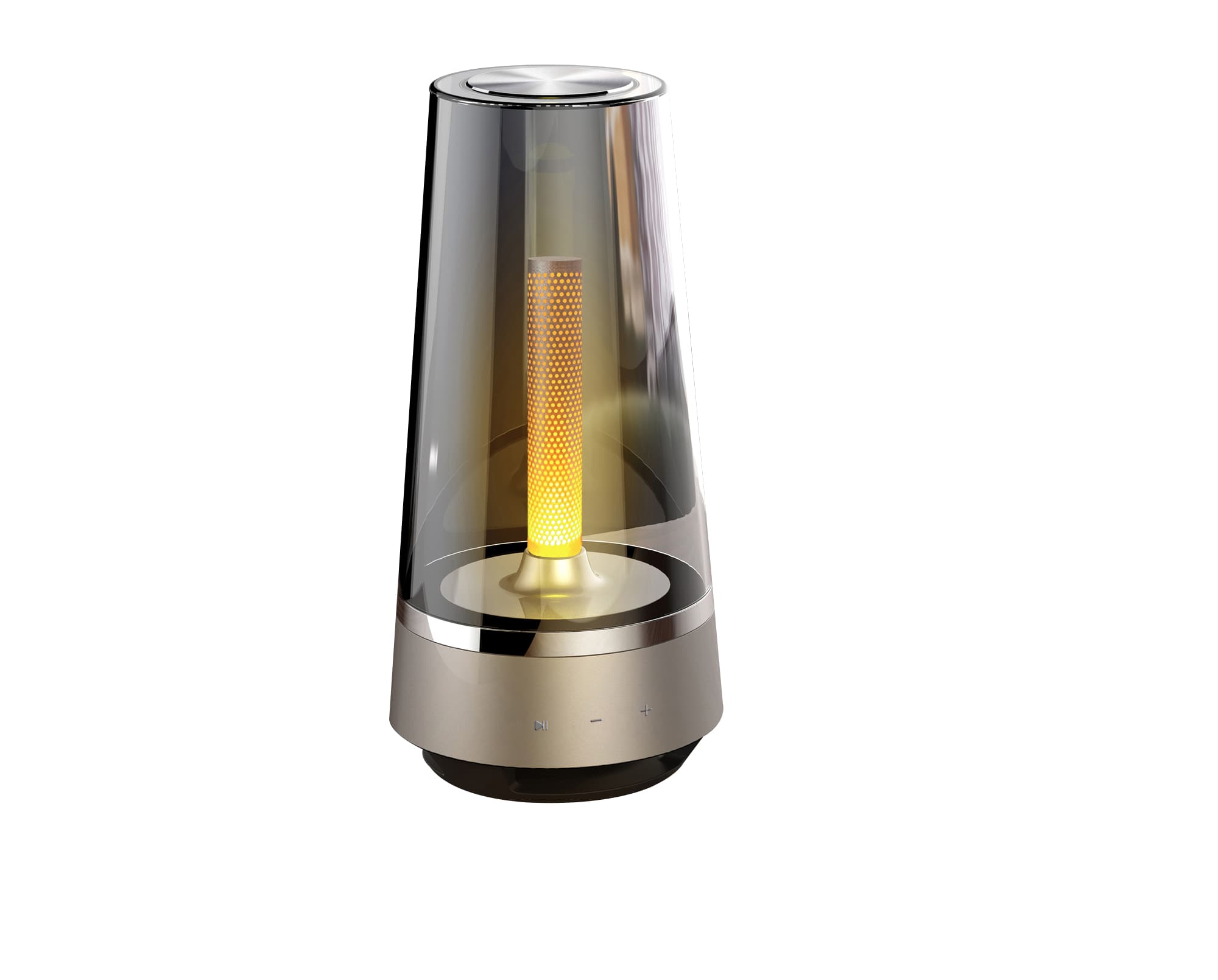 3W LITHIUM-BATTERY 3.7V/1000mAH DIMMABLE SPEAKER MUSIC PLAYER CLOCK&ALARM CLOCK TABLE CANDLE LIGHT