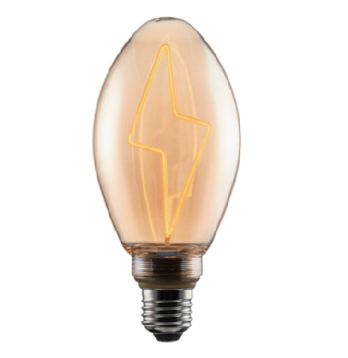 MR-B75AFL-2W LED filament bulb glass 2W 100LM 1800K RA80 E27/E26 220-240v/110-130V 75*162mm