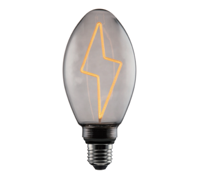 MR-B75SFL-2W LED filament bulb glass 2W 100LM 1800K RA80 E27/E26 220-240v/110-130V 75*162mm grey
