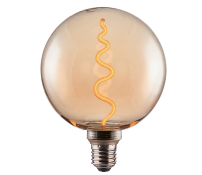 MR2-G125A-2W LED filament bulb glass 2W 100LM 1800K RA80 E27/E26 220-240v/110-130V 125*164mm