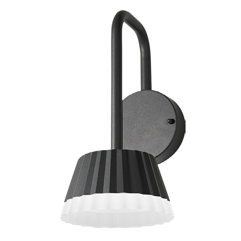 LED Wall Lamp Dark Grey Aluminium die-casting body ,Opal PC