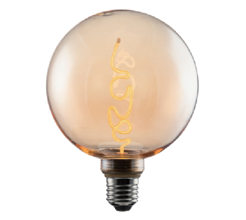 MR3-G125A-2W LED filament bulb glass 2W 100LM 1800K RA80 E27/E26 220-240v/110-130V 125*164mm