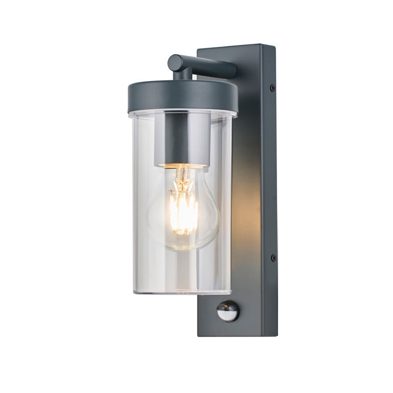 ALUMINIUM + PC  IP44 E27 Wall light with sensor