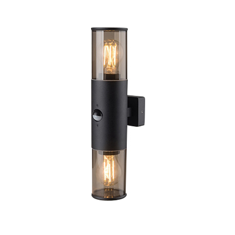 Aluminum+PC IP54 2xE27 Wall light with sensor