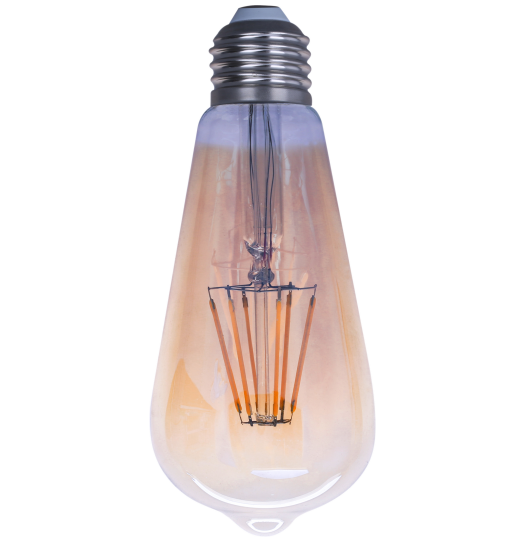 LED-ST64-F4W LED filament bulb glass 4W 100LM/W 3000K/4000K/6000K RA80 E27/E26 220-240v D64xH145mm
