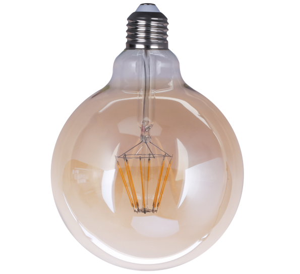 LED-G95-F6W LED filament bulb glass 6W 100LM/W 3000K/4000K/6000K RA80 E27/E26 220-240v D95xH135mm
