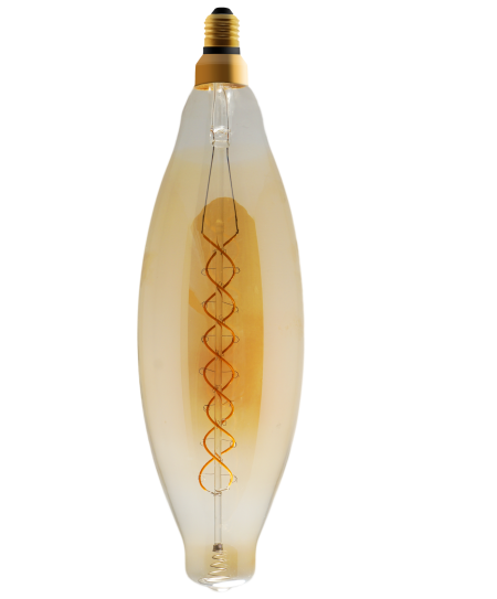 LED-ET125-F4W LED filament bulb glass 4W 240LM 2200/2700K RA80 E27/E26 220-240v D125xH425mm