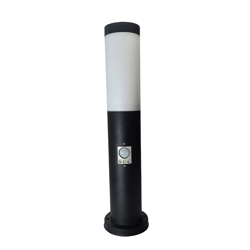 stainless steel+plastic   IP44 garden light E27 with sensor