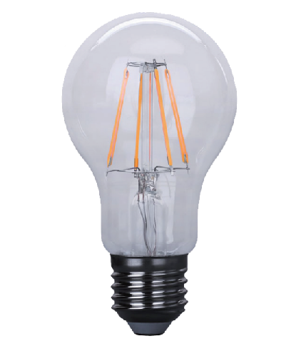 LED-A60-F7W(A) LED filament bulb glass 7W 700LM 3000K/4000K/6000K RA80 E27/E26 220-240v D60xH105mm