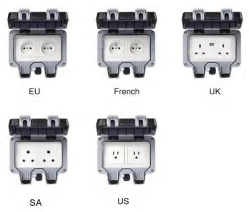 BS-FSB-Double  IP66 Smart waterproof Socket
