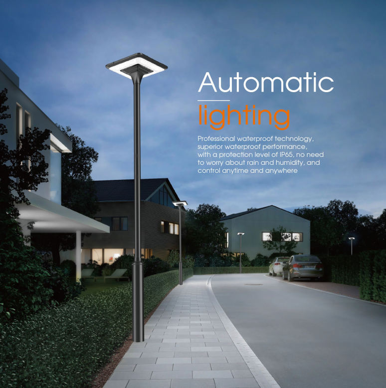 Solar Square Garden Light Aluminum