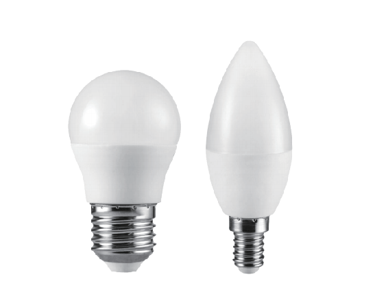 LED-C37-5WA-TY LED bulb plastic 5W 80LM/W 3000K/4000K/6000K+RGB E14/E27 220-240v 38*100mm