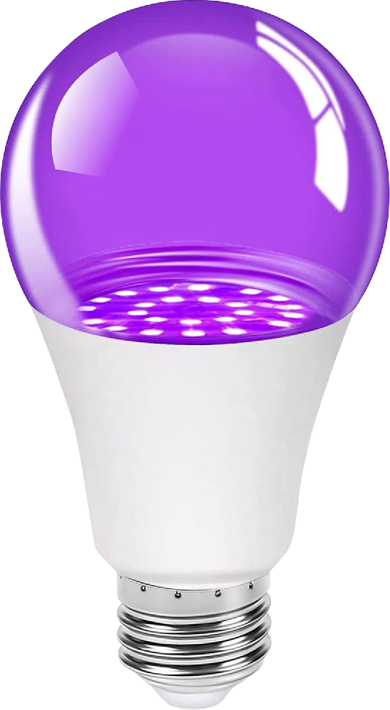 UVA-10W LED bulb plastic 10W 80LM/W 385-400nm E27 220-240v Φ60xH115mm