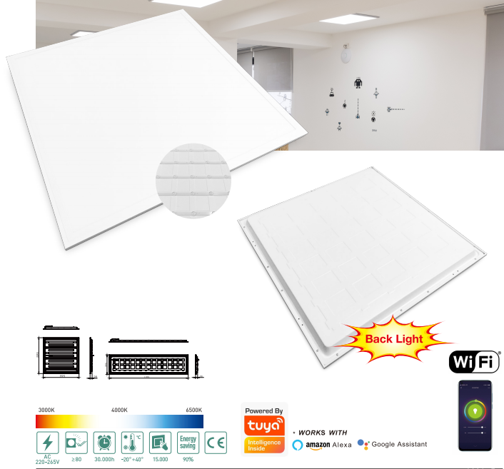 LED-PZ6060-40W LED-PZ30120-40W LED Smart panel light