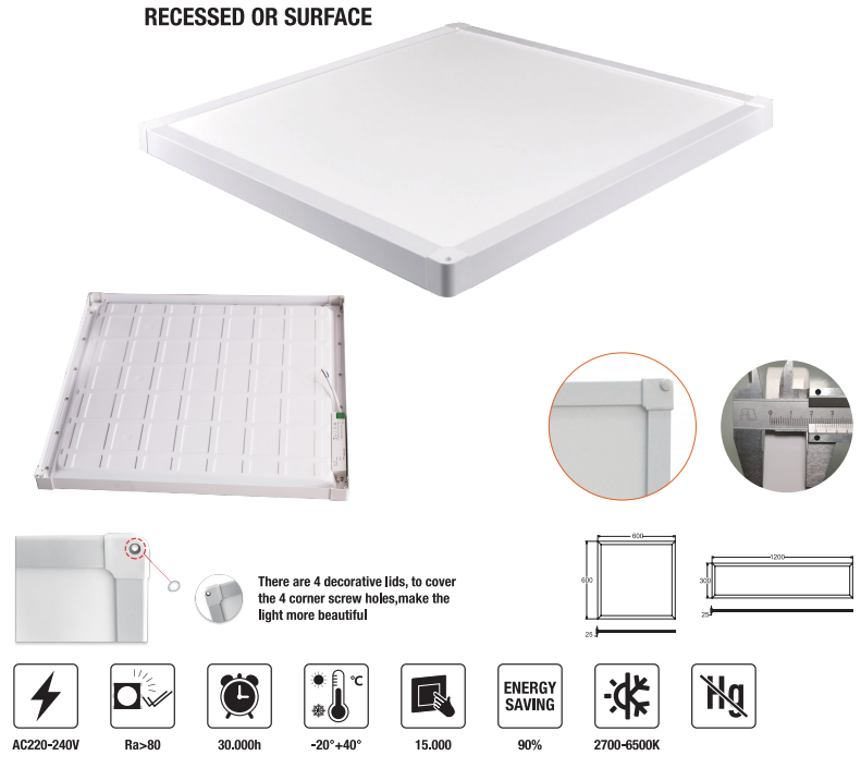 LED-PA6060-40W LED Panel Light