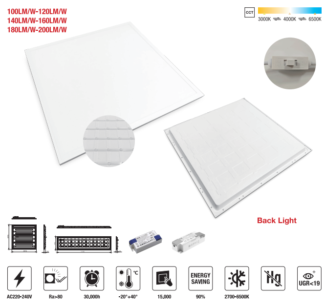 LED-PZ6060-40W LED Panel Light