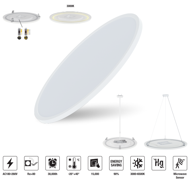 LED-PP0601-40A 　LED Panel Light