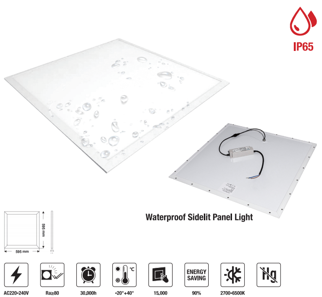 LED-P6060-IP65-40W 　LED Panel Light