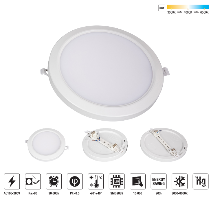 LED-PLHD-16W-CCT LED Slim Panel Light
