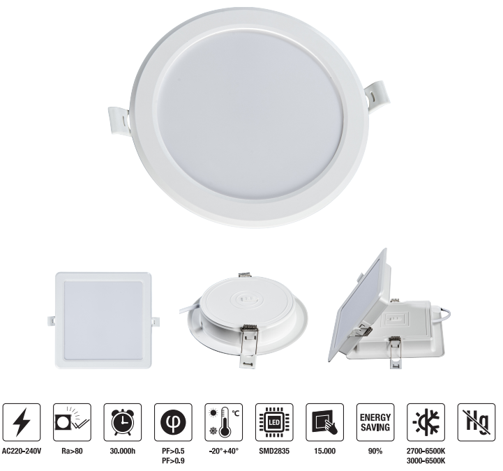 LED-PLJD01-4W-CCT LED Slim Panel Light