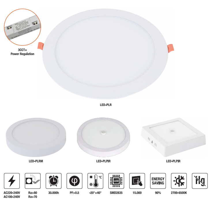 LED-PLR-12W LED Slim Panel Light